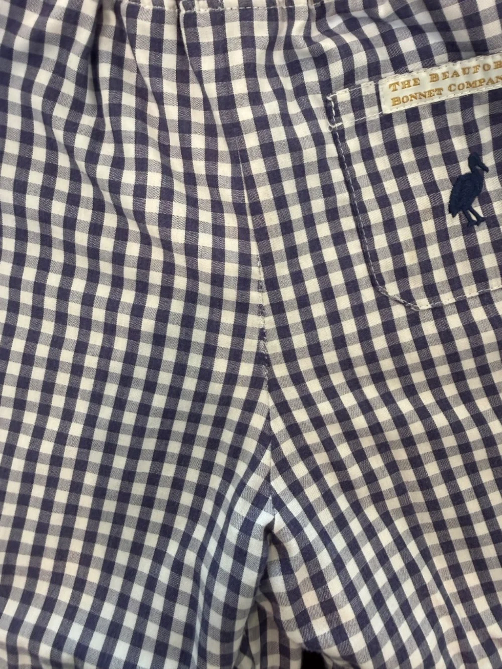 The Beaufort Bonnet Company Boys Gingham Pull-On Shorts Size 6 Blue White